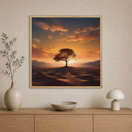 Wallity Pintura en Lienzo Decorativa Enmarcada 60 x 60 cm Multicolor